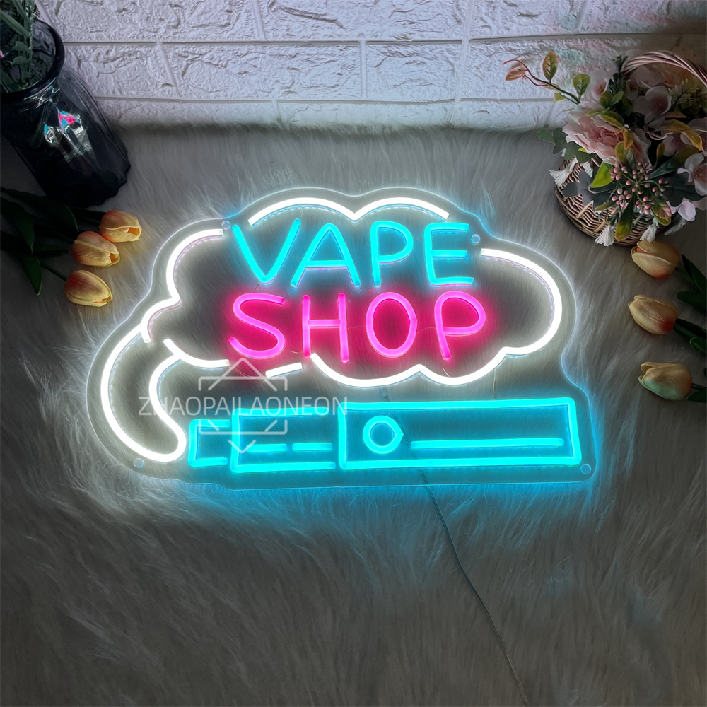 Vaping Shop - ป้ายไฟนีออน LED ร้านขายบุหรี่ไฟฟ้า สำหรับตกแต่งผนังห้อง ปาร์ตี้ บาร์