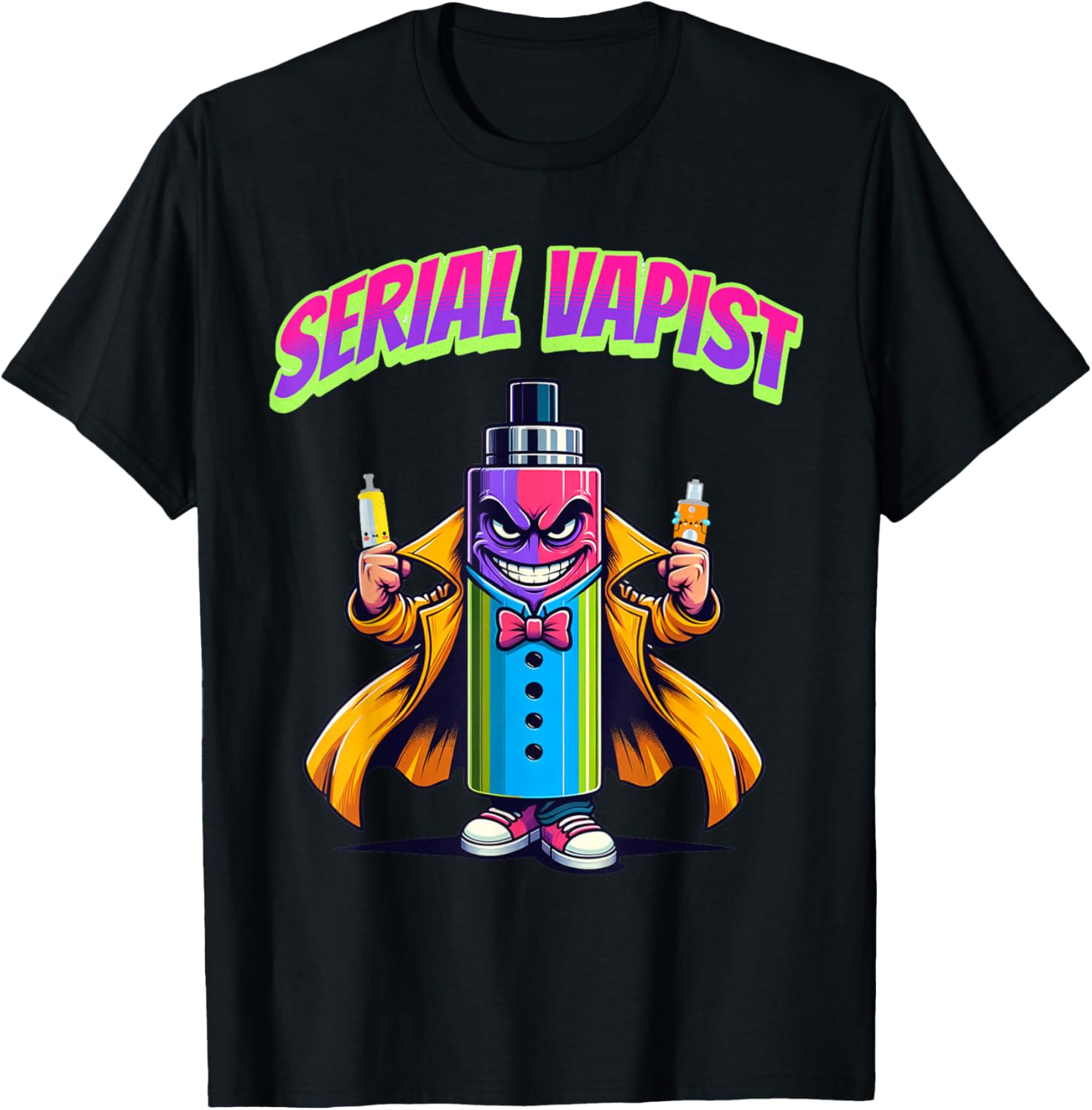 Vaping Shop - เสื้อยืดลายการ์ตูน Serial Vapist ตลกๆ สำหรับผู้ชาย ทำจากผ้าฝ้าย