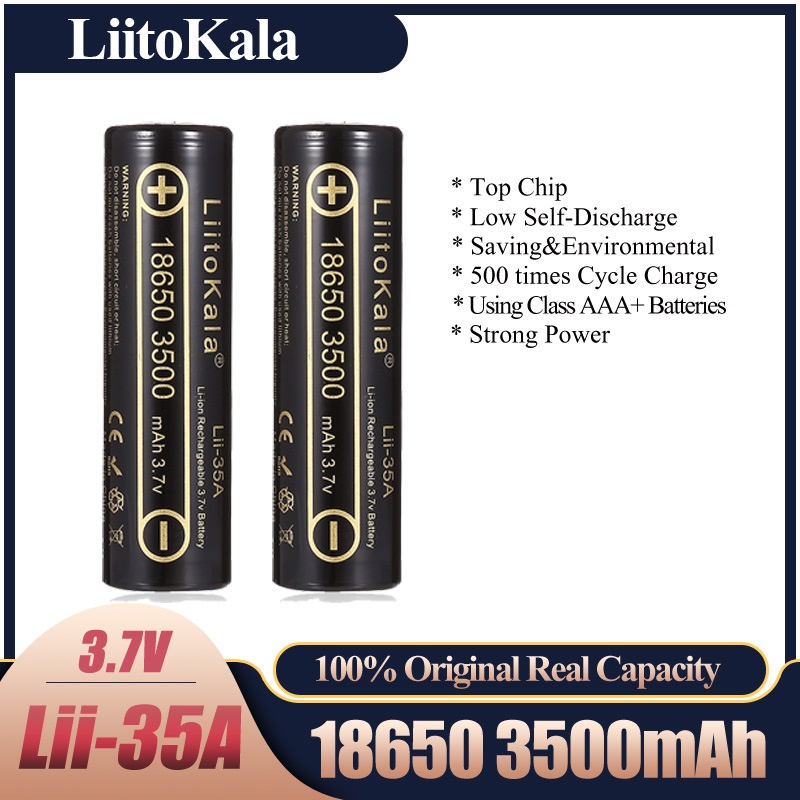 Vape Battery 18650 - 2-10 ชิ้น LiitoKala Lii-35A 18650 3500mAh