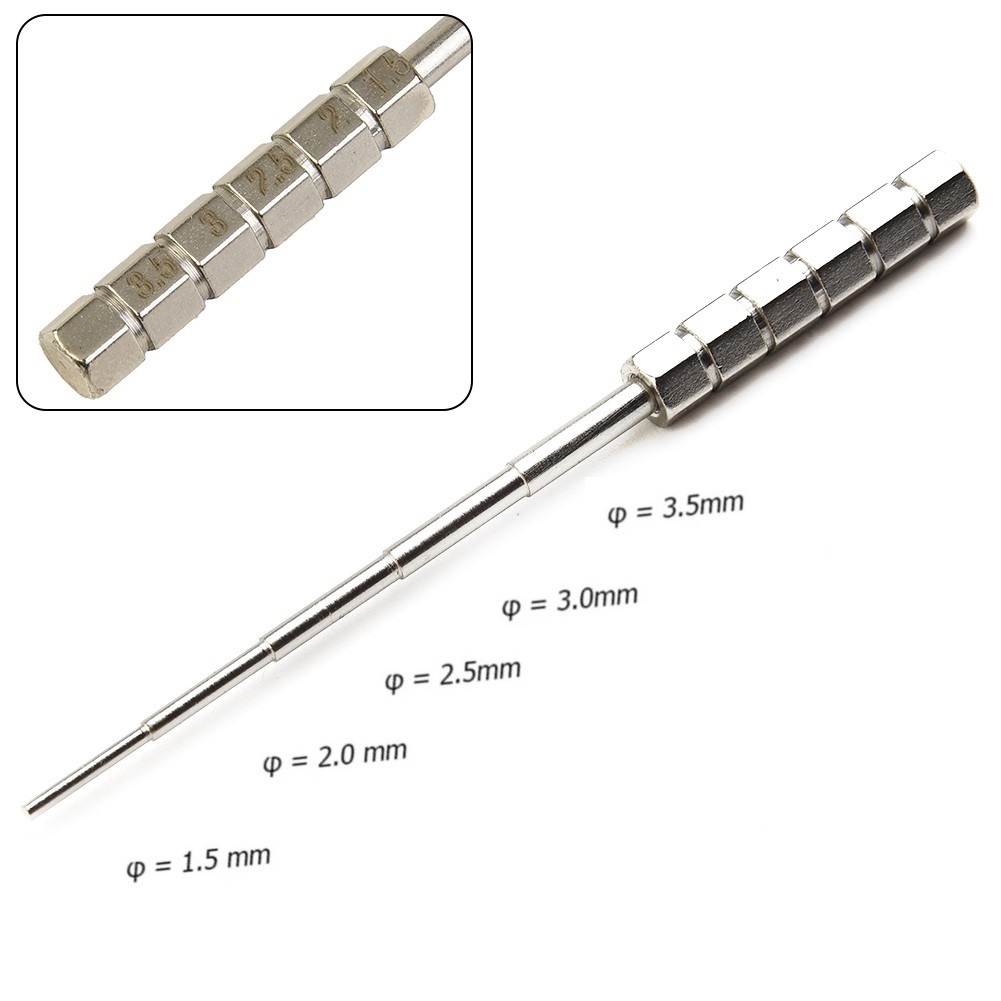 Coil Building Kit - 1ชิ้น1.5/2/2.5/3/3.5มม. แท่งม้วนลวดสแตนเลสสำหรับห่อลวดจิ๊กเครื่องมือสำหรับห่อเครื่องมือจิ๊กขดลวดล่วงหน้า