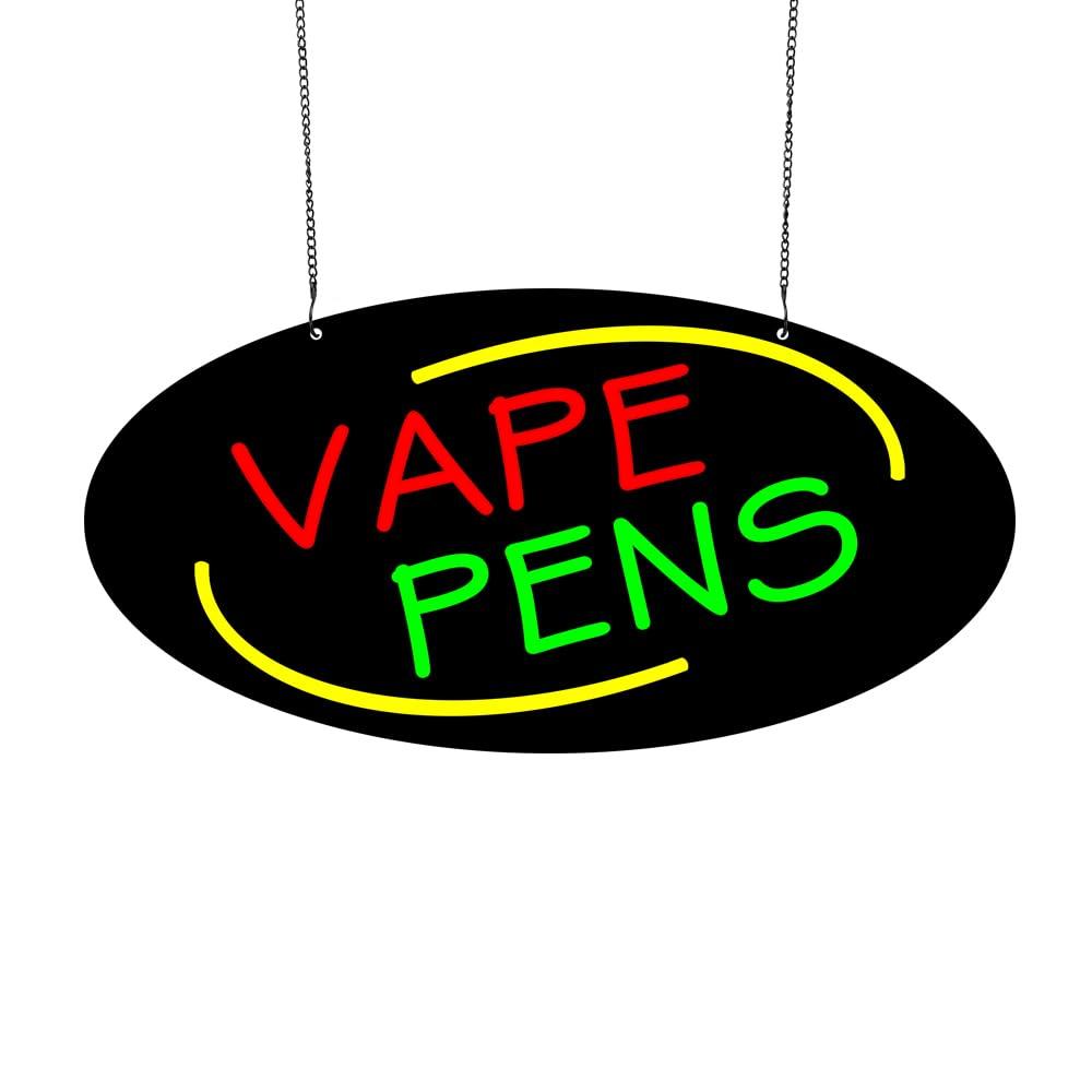 Vaping Shop - ป้ายไฟนีออนรูปปากกาสำหรับร้านขายบุหรี่ไฟฟ้า ไฟ LED ปรับความสว่างได้ สำหรับตกแต่งผนัง หน้าต่างร้านค้า