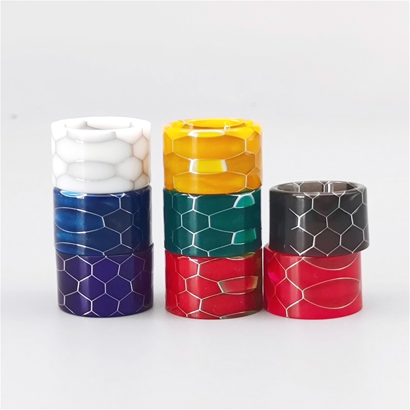Drip Tip Resin - หัวดรอปเรซิ่นลายหนังงู 1 ชิ้น สำหรับอะตอมไมเซอร์ TFV16 TFV18