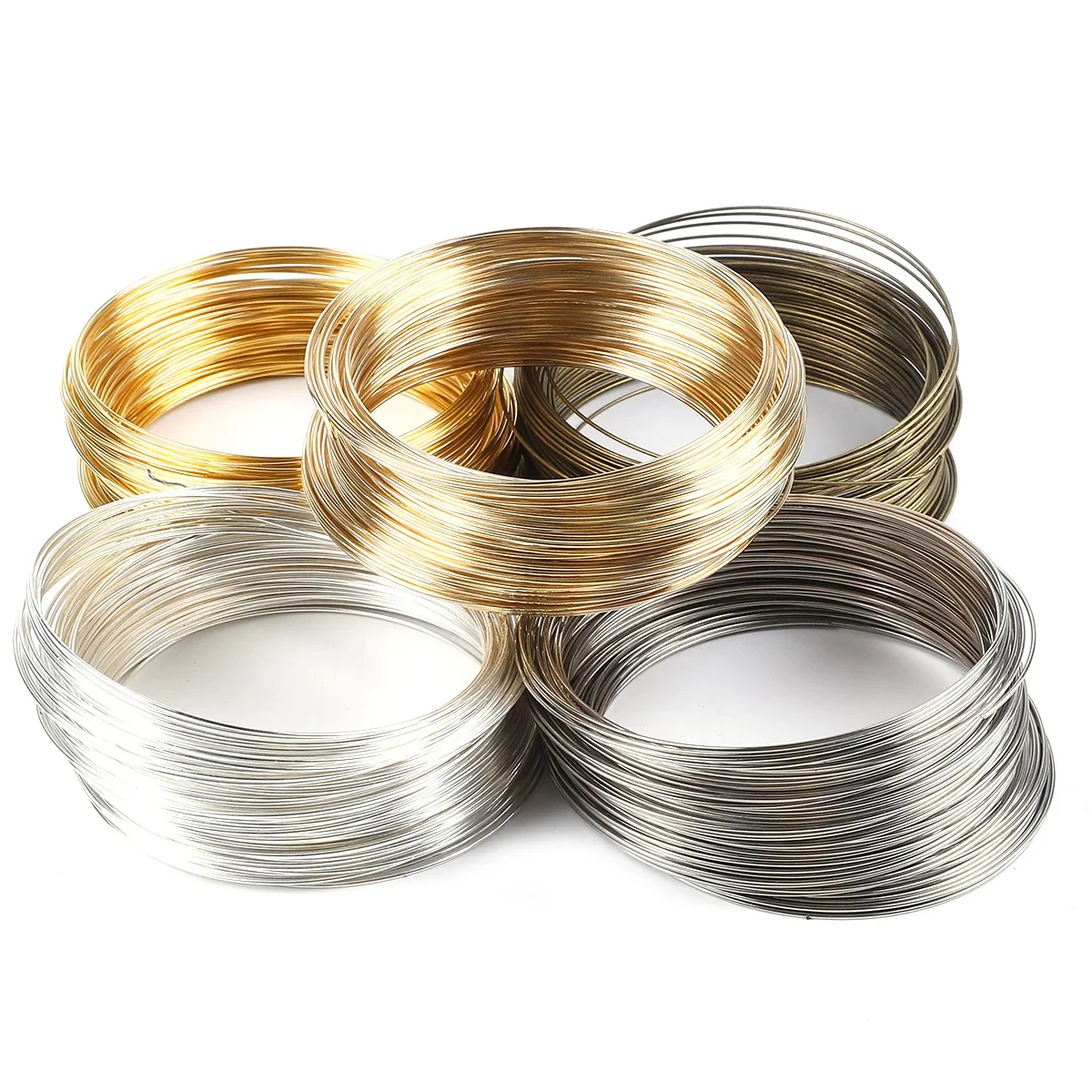Coil Building Kit - 100 ห่วง 0.6 มม.หน่วยความจําสร้อยข้อมือแหวนสแตนเลสสตีล (Silver/GOLD) สําหรับเครื่องประดับ