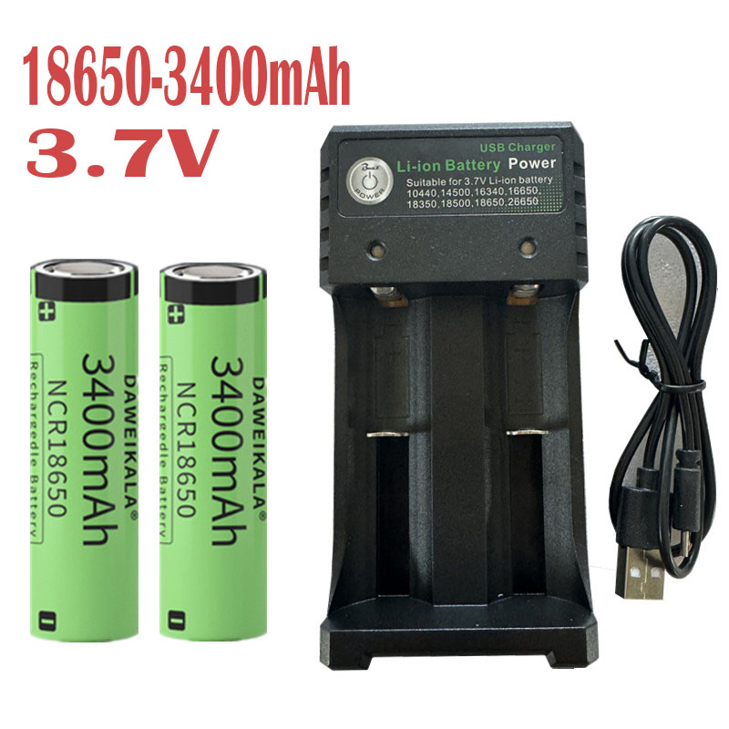 Vape Battery 18650 - แบตเตอรี่พรีเมียม 18650B 3400mAh 3.7V พร้อมที่ชาร์จ -