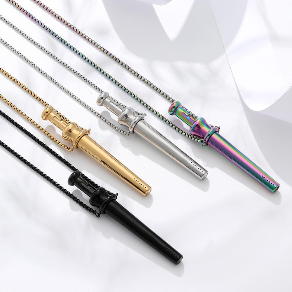 Vaping Goods - สร้อยคอช่วยลดความวิตกกังวลขนาดใหญ่ ทำจากสแตนเลส ใช้สำหรับทำสมาธิ บรรเทาความเครียด ช่วยให้สงบ สงบจิตใจ