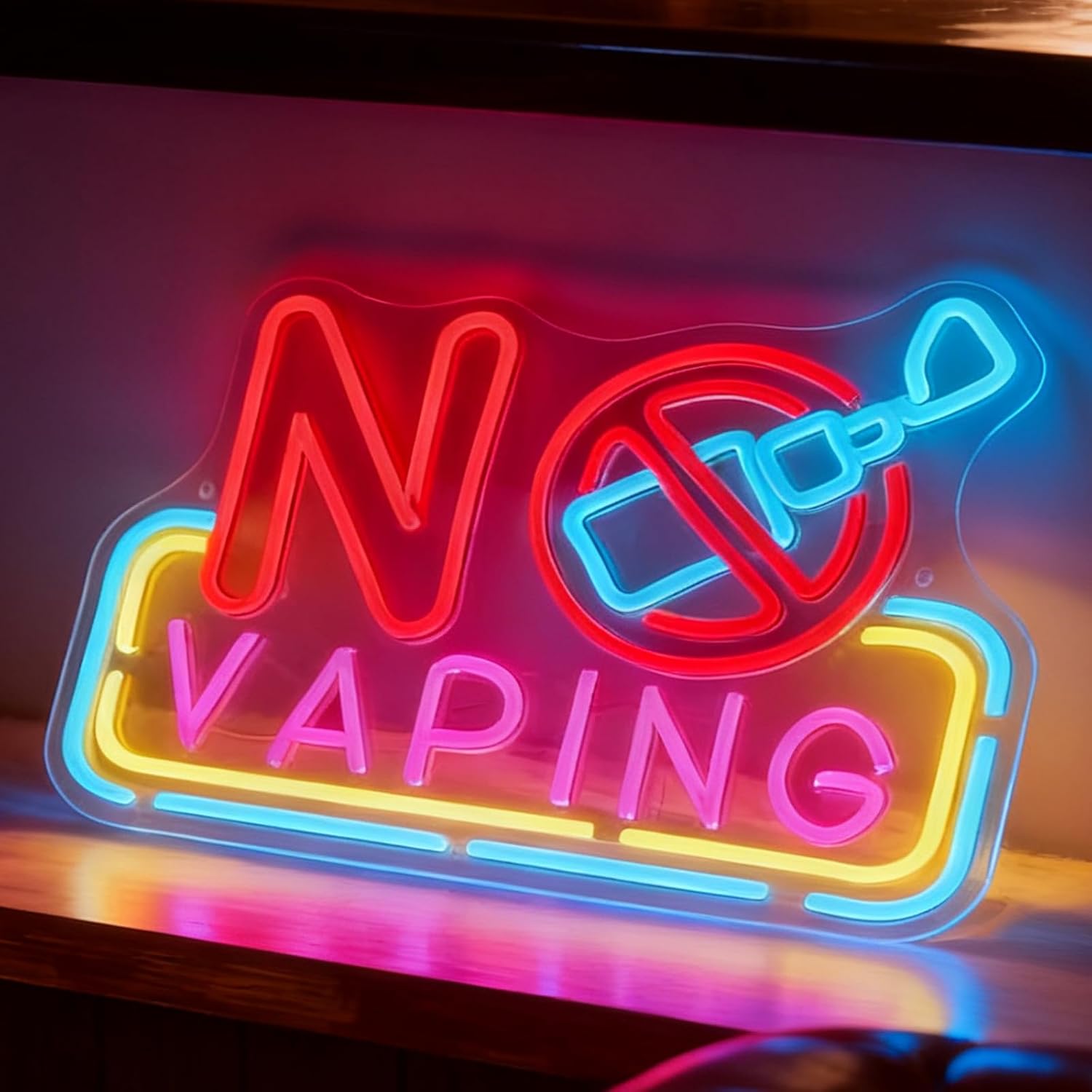 Vaping Shop - ป้ายไฟนีออน LED ข้อความ 