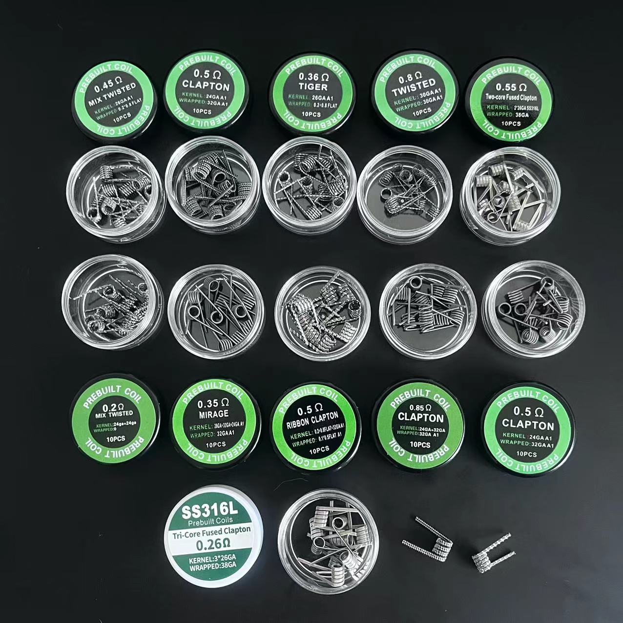 Clapton Wire Pre Built - DL RDL 3 มม.เกลียว ID ที่สร้างไว้ล่วงหน้า