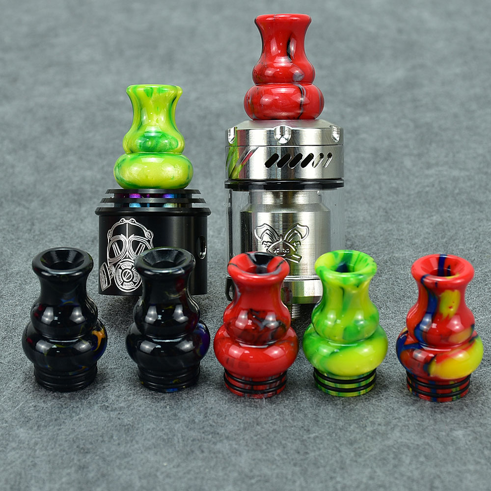 Drip Tip Resin - หัวหยดทำจากเรซิน810รูปหมาป่าอุปกรณ์ที่เขี่ยบุหรี่เรซินสำหรับ KYLIN MINI V2 RTA Zeus