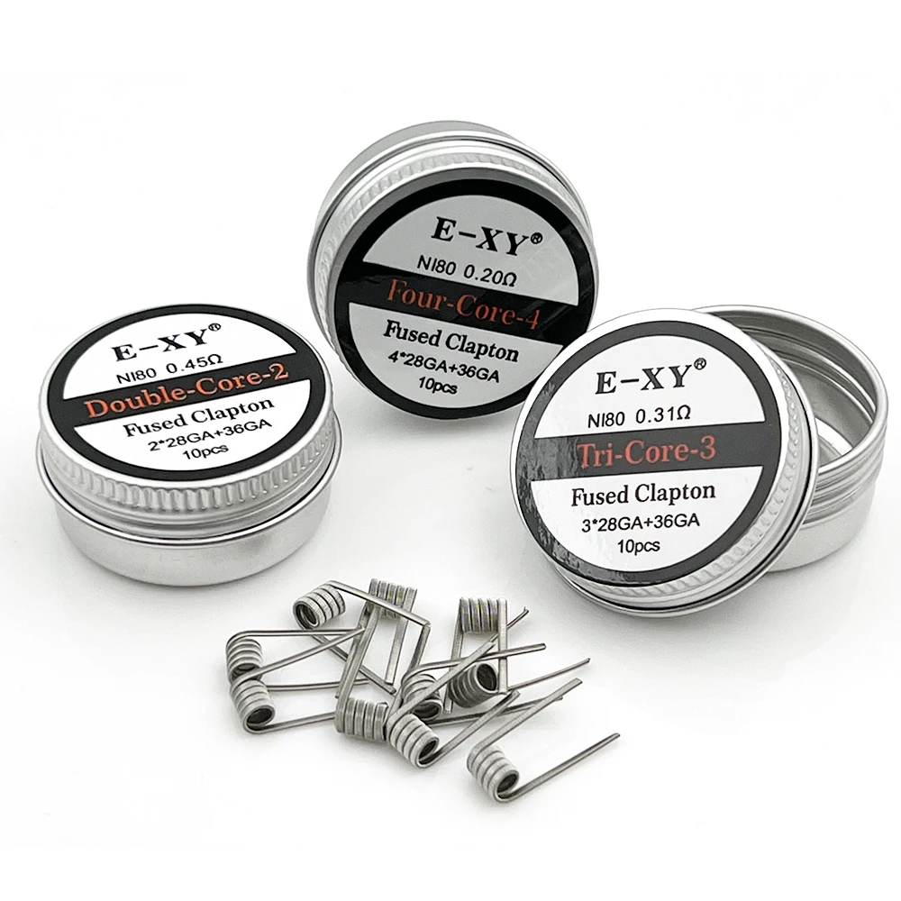 Coil Building Kit - 10 ชิ้น/กล่อง Ni80 ที่สร้างไว้ล่วงหน้า COIL Fused