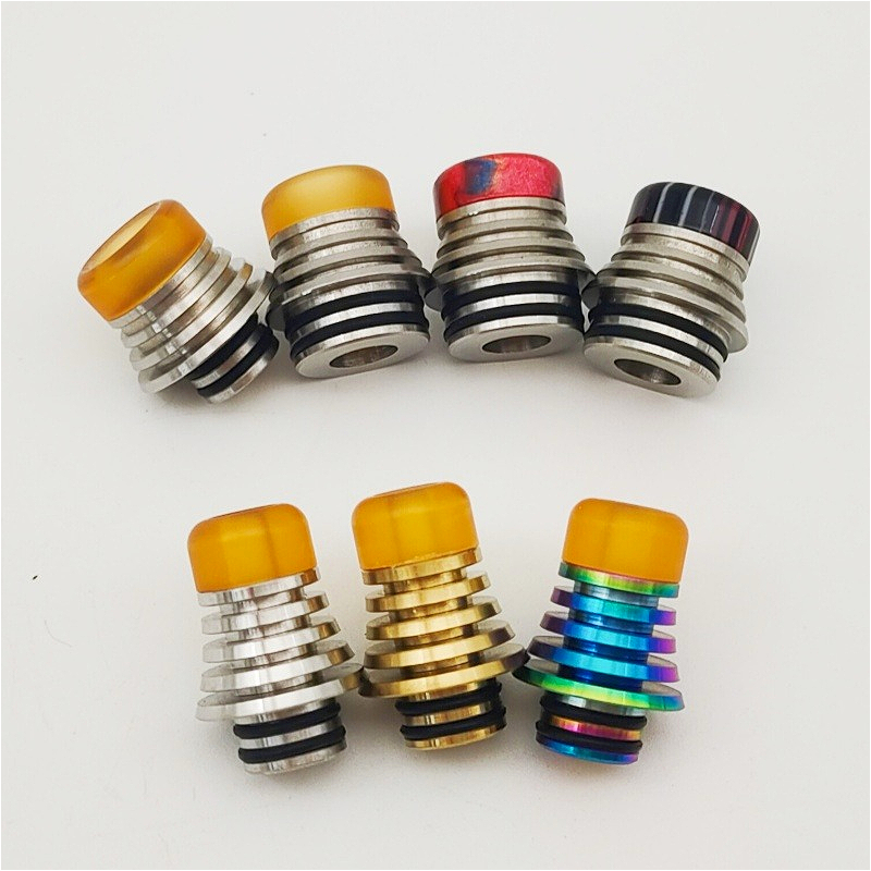 1PC 510 810 หัวดูดสแตนเลสเรซิ่ - Drip Tip Resin บทวิจารณ์และราคา