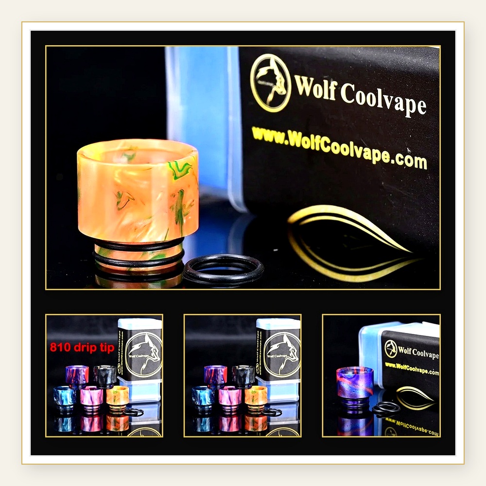 Wolfcoolvape 810 Drip Tips - ช - Drip Tip Resin บทวิจารณ์และราคา