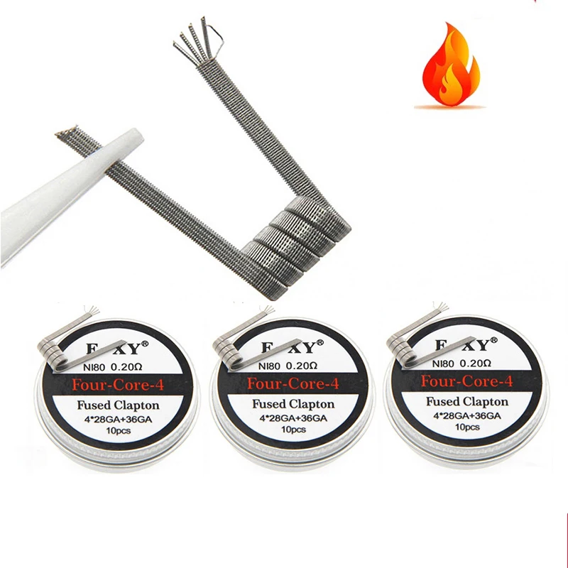 10 ชิ้น/กล่อง Ni80 ที่สร้างไว้ - Clapton Wire Pre Built บทวิจารณ์และราคา