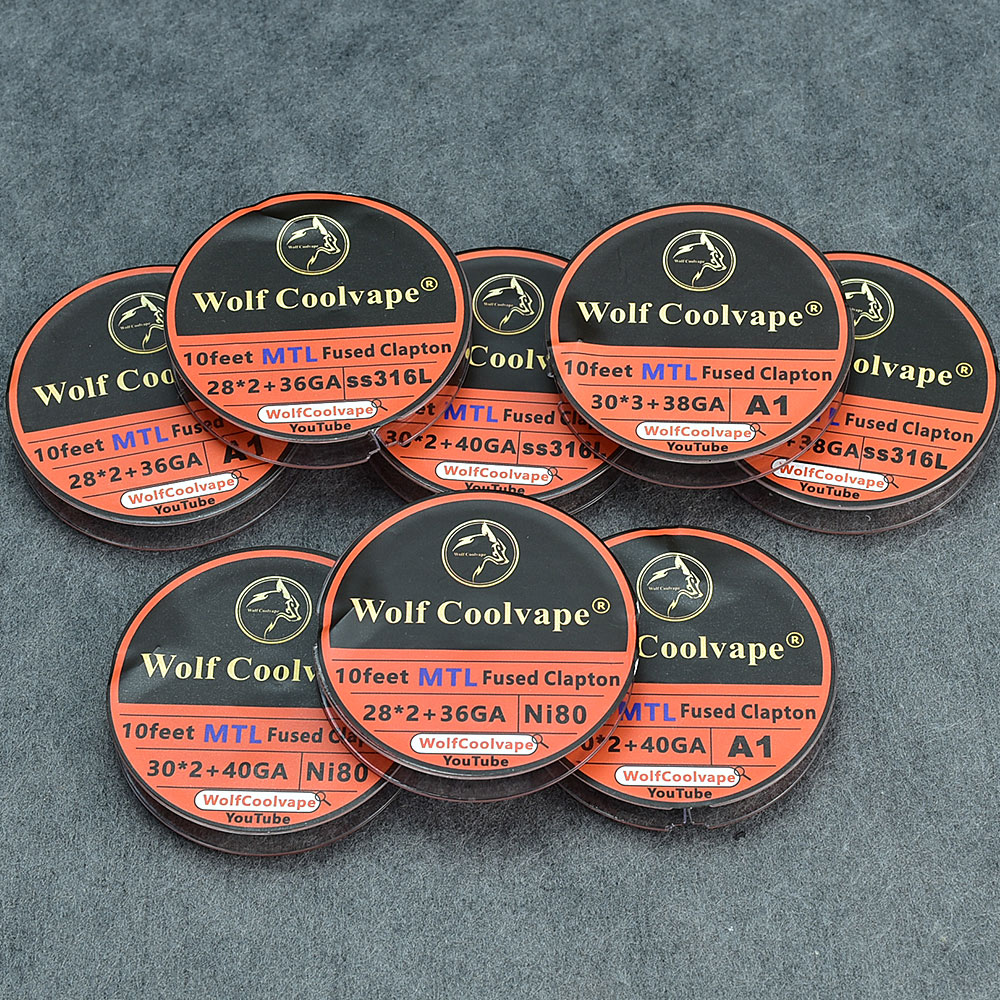 10ฟุต NI80/A1/SS316L MTL Fused - Clapton Wire Pre Built บทวิจารณ์และราคา