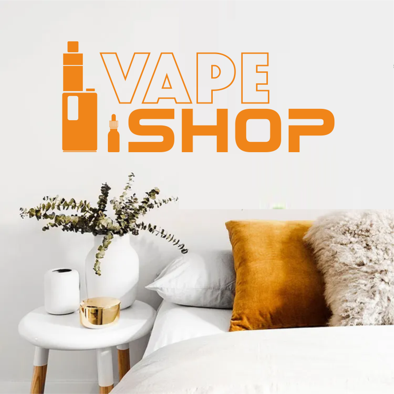 สติ๊กเกอร์ติดผนังไวนิล ป้ายร้า - Vaping Shop บทวิจารณ์และราคา