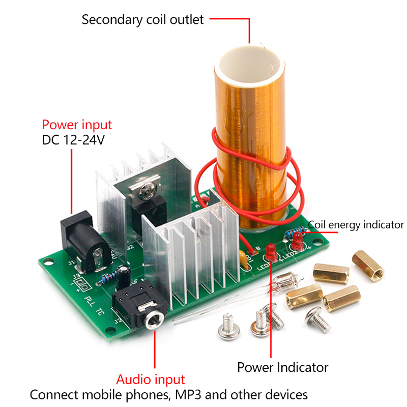 Mini Tesla Coil DIY ชุดอิเล็กท - Coil Building Kit บทวิจารณ์และราคา